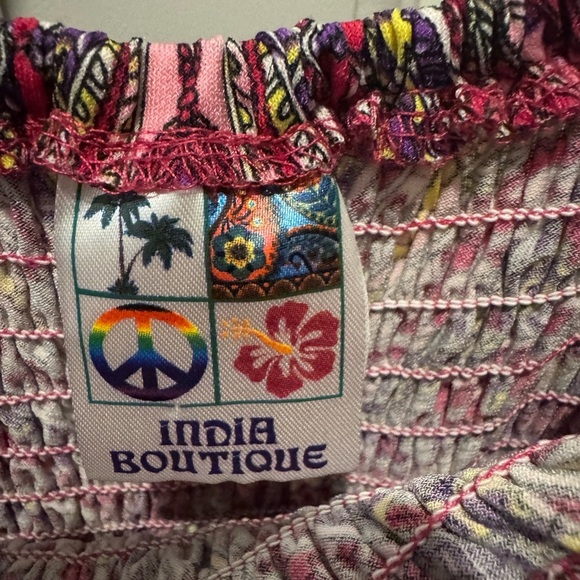 Boho India Boutique Tie Dye Print Maxi Dress One Size - Picture 9 of 12